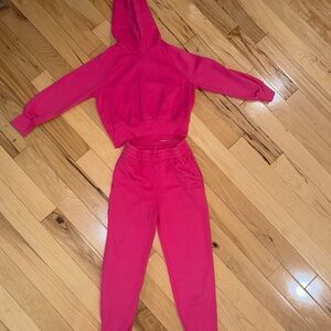 Abercrombie kids Pink Hoodie and Sweatpants Set